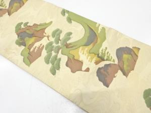 アンティーク　荒波に松模様織り出し袋帯（材料）